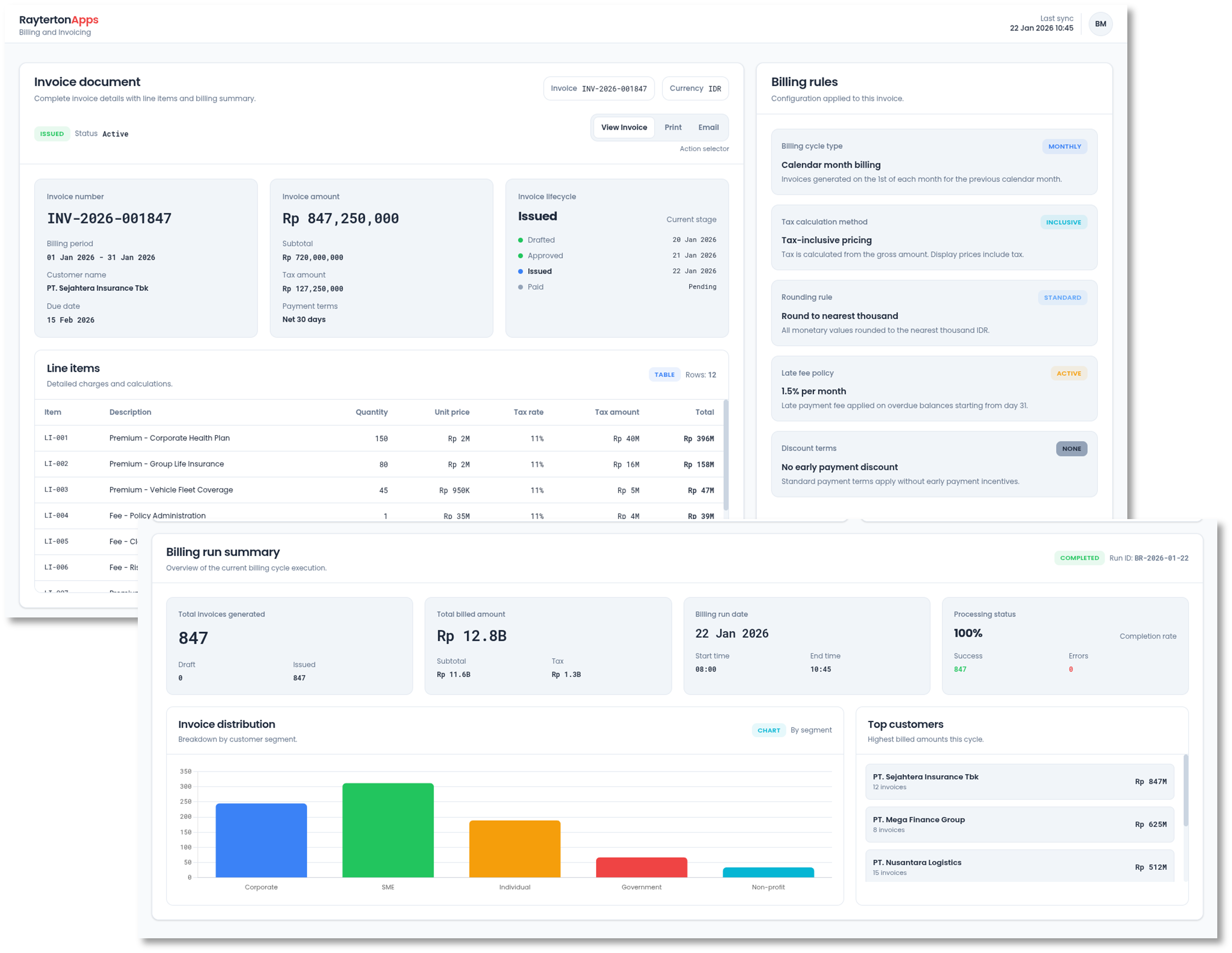 Billing and Invoicing Management