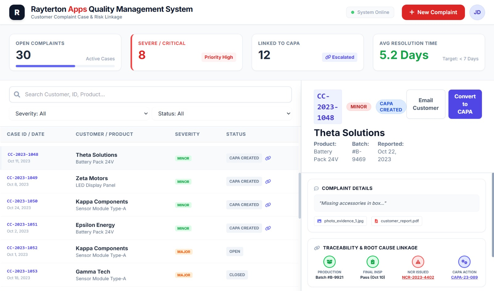 Full Product Tracking and Synchronized Systems