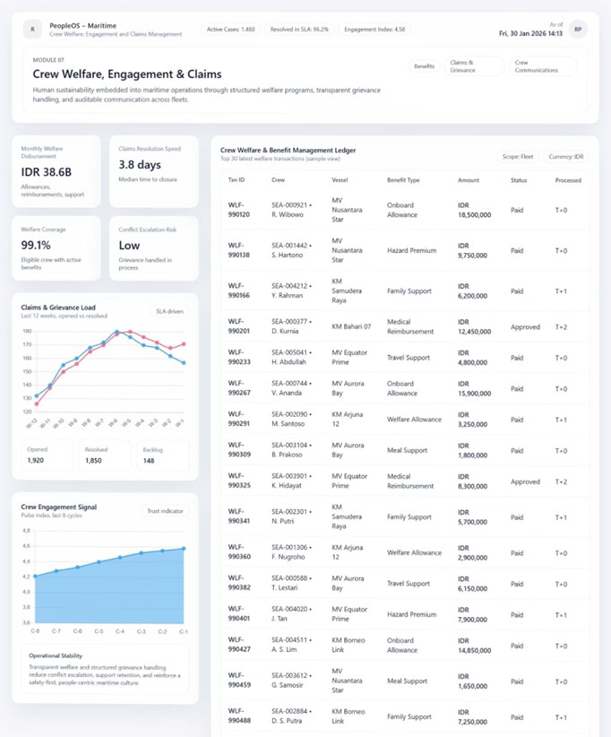 Crew Welfare, Engagement & Claims