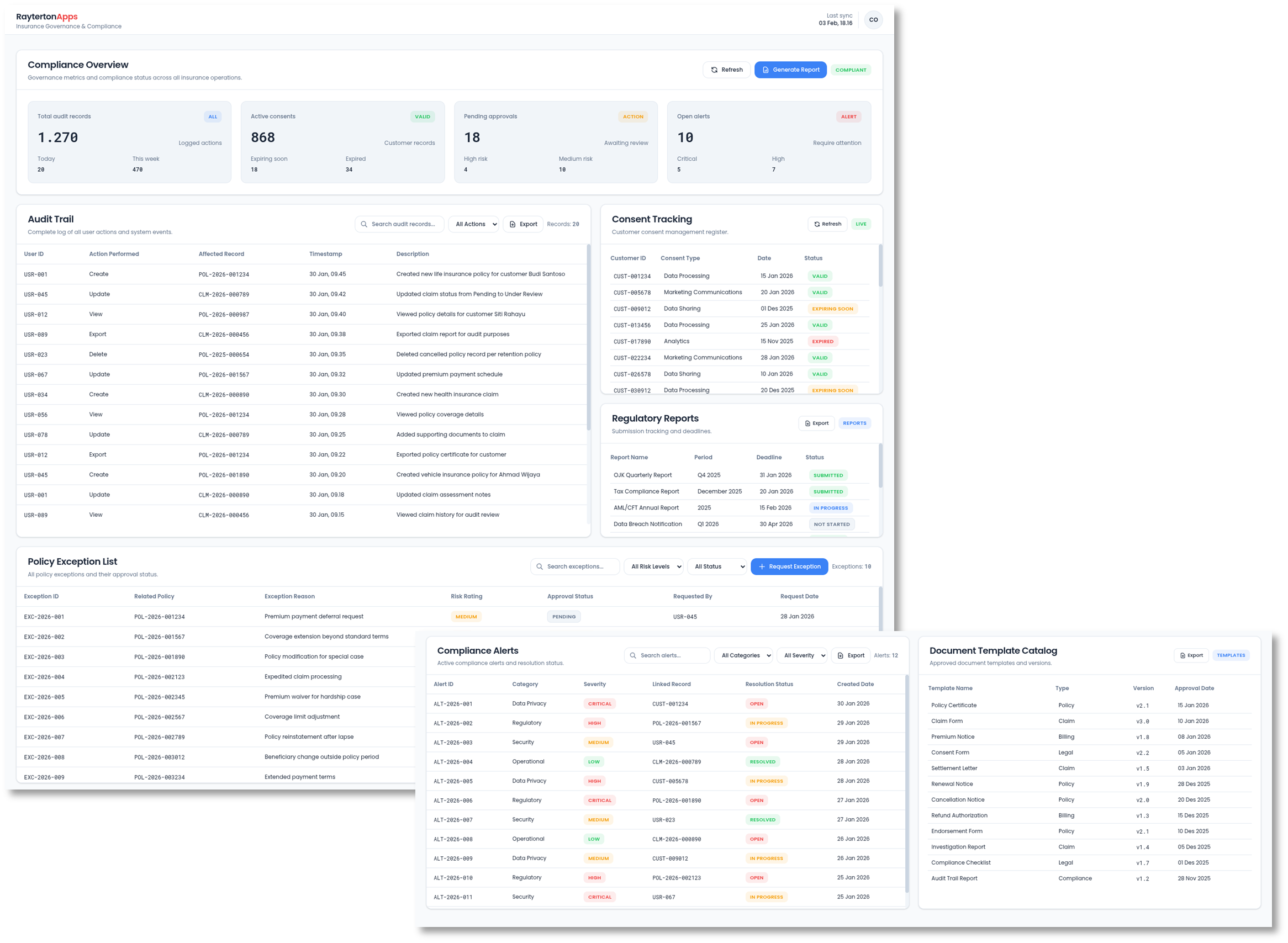 Insurance Oversight and Compliance Framework