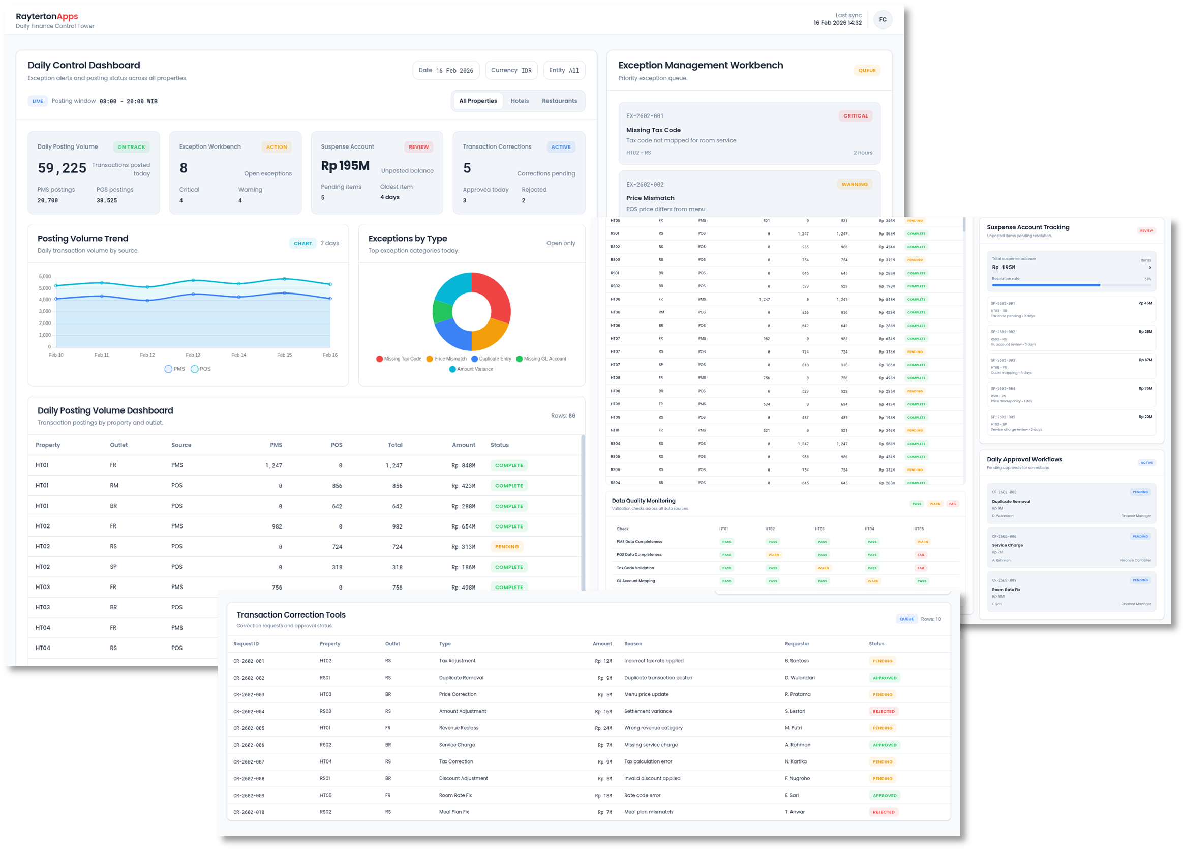 Daily Finance Control Tower