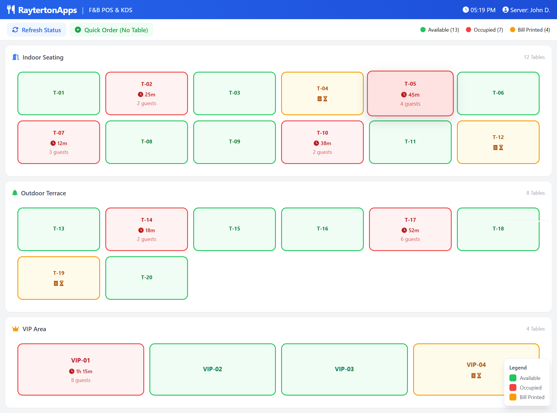 POS and Floor Management