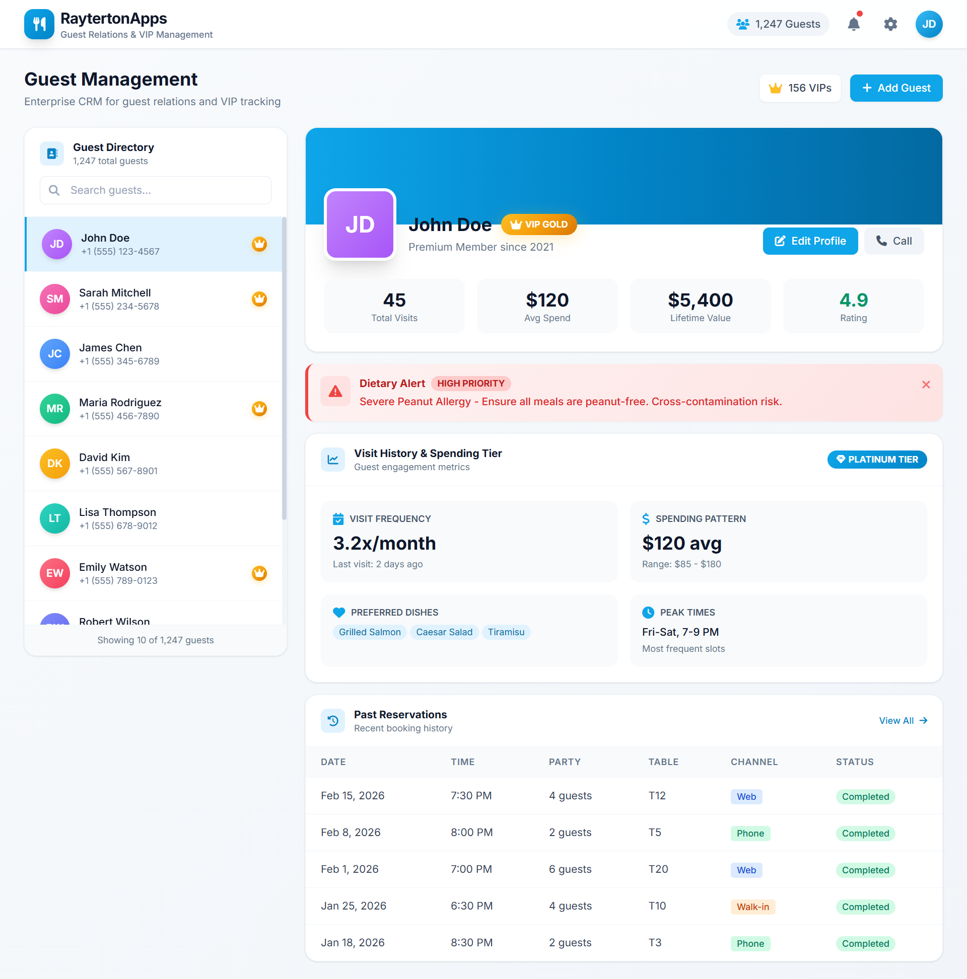 Guest Relations and VIP Management